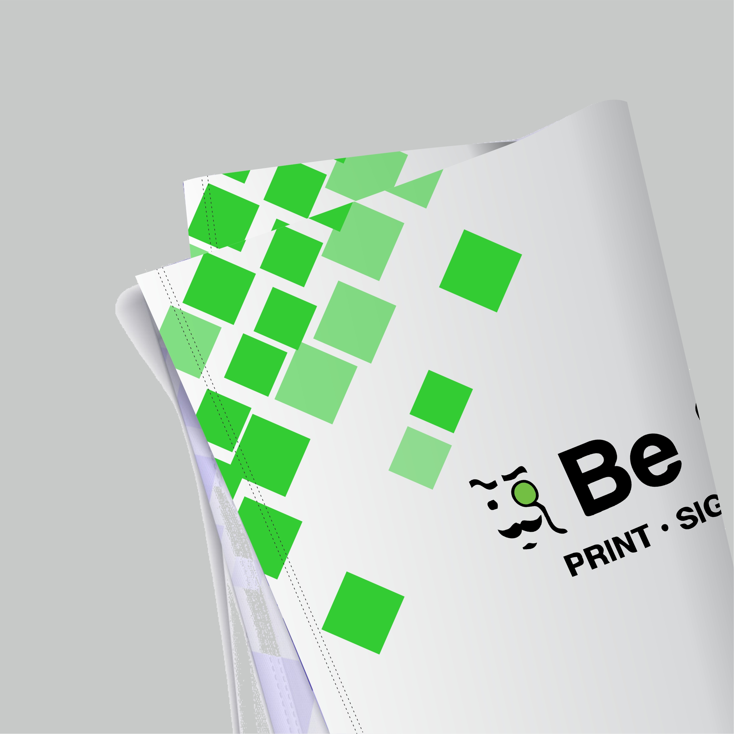 Premium fabric banner with vibrant colors for high-end real estate marketing displays